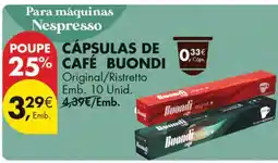 Pingo Doce Cápsulas de Café Buondi promoção