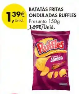 Pingo Doce BATATAS FRITAS ONDULADAS RUFFLES Presunto 150g promoção
