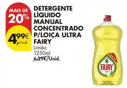 Pingo Doce Detergente Líquido Manual Concentrado P/Loiça Ultra Fairy promoção
