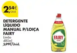 Pingo Doce Detergente Líquido Manual P/Loiça Fairy promoção