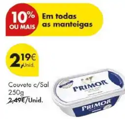 Pingo Doce Primor Manteiga com Sal 250g promoção