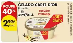 Pingo Doce Gelado Carte D'Or Baunilha promoção