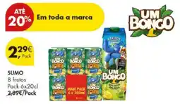 Pingo Doce SUMO 8 Frutos Pack 6x20cl promoção