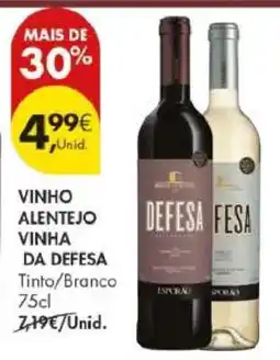 Pingo Doce Vinho Alentejo Vinha da Defesa Tinto/Branco 75cl promoção