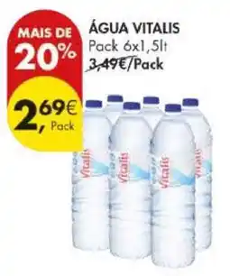 Pingo Doce Água Vitalis Pack 6x1,5lt promoção