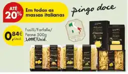 Pingo Doce Massas Italianas promoção