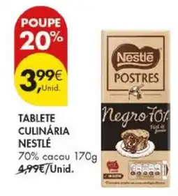 Pingo Doce Tablete Culinária Nestlé promoção