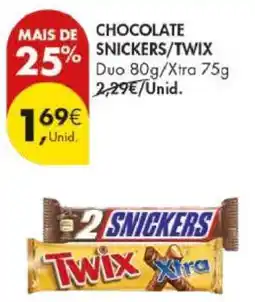 Pingo Doce CHOCOLATE SNICKERS/TWIX promoção