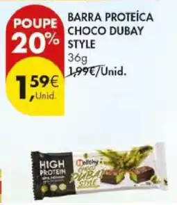 Pingo Doce Barra Proteica Choco Dubay Style promoção