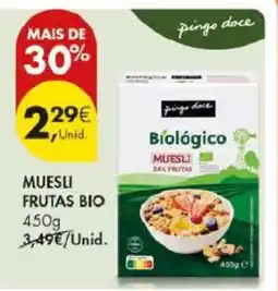 Pingo Doce Muesli Frutas Bio promoção