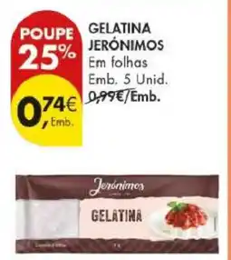 Pingo Doce GELATINA JERÓNIMOS promoção