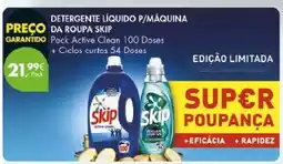 Pingo Doce Detergente Líquido P/Máquina da Roupa Skip promoção