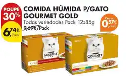 Pingo Doce COMIDA HÚMIDA P/GATO GOURMET GOLD promoção