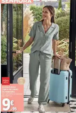 E.Leclerc BLUSA/CALÇA CURTA DE LINHO DE SENHORA promoção