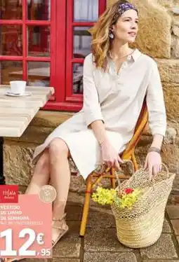 E.Leclerc VESTIDO DE LINHO DE SENHORA promoção