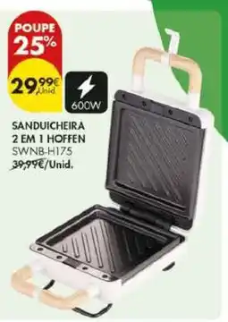 Pingo Doce SANDUICHEIRA 2 EM 1 HOFFEN SWNB-H175 promoção