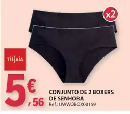 E.Leclerc CONJUNTO DE 2 BOXERS DE SENHORA promoção