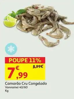 Auchan Camarão Cru Congelado Vannamei 40/60 promoção