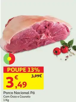 Auchan Porco Nacional Pá Com Osso e Courato promoção