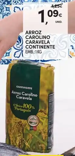 Continente Arroz carolino caravela continente promoção