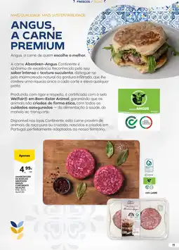 Continente Hamburguer de novilho aberdeen angus continente seleção promoção