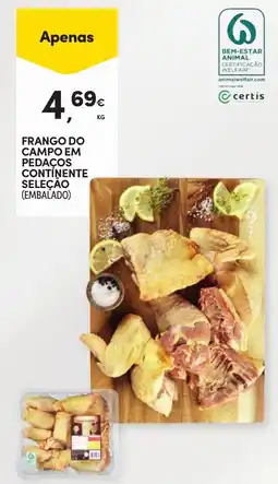 Continente Frango do campo em pedaços continente seleção (embalado) promoção