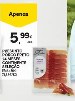 Continente Presunto porco preto 24 meses continente seleçao promoção