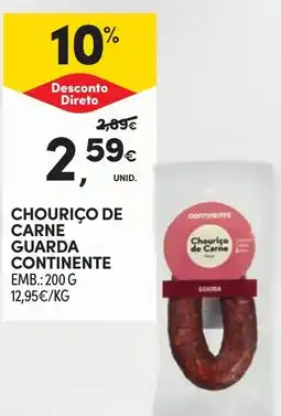 Continente Chouriço de carne guarda continente promoção