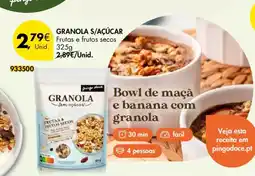 Pingo Doce Granola s/açúcar promoção