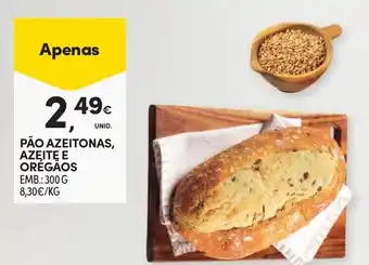 Continente Pão azeitonas, azęitę e orégãos promoção