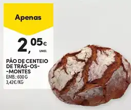 Continente Pão de centeio de trás-os- -montes promoção