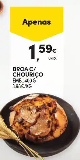 Continente Broa c/ chouriço promoção