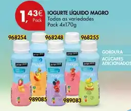 Pingo Doce Iogurte Liquido magro promoção