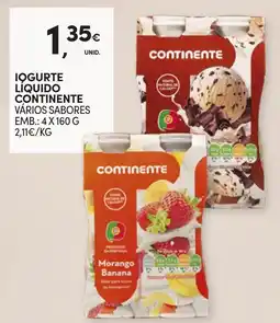 Continente Iogurte líquido continente vários sabores promoção