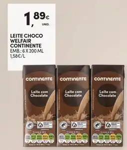 Continente Leite choco welfair continente promoção