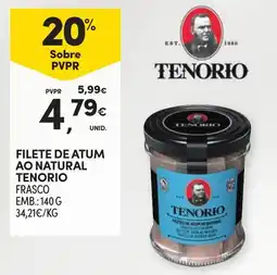Continente Filete de atum ao natural tenorio frasco promoção