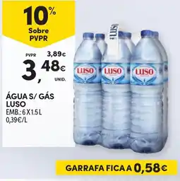 Continente Água s/ gás luso promoção