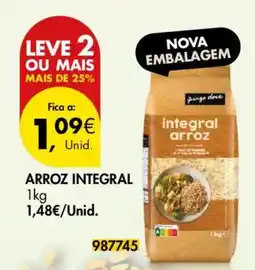 Pingo Doce Arroz integral promoção