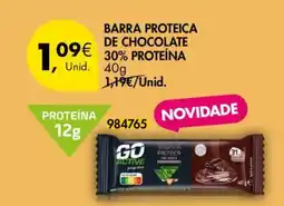 Pingo Doce Barra proteica de chocolate 30% proteína promoção