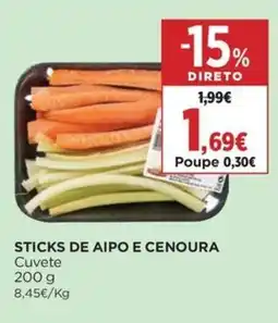 Sticks de aipo e cenoura