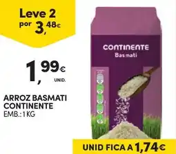 Continente Arroz basmati continente promoção