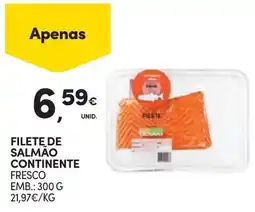 Continente Filete de salmao continente fresco promoção