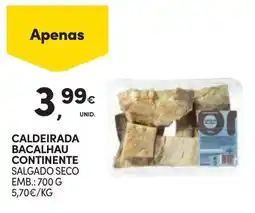 Continente Caldeirada bacalhau continente salgado seco promoção
