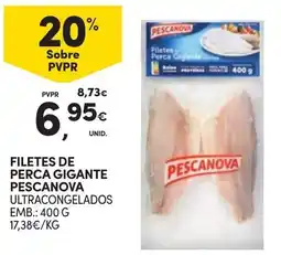 Continente Filetes de perca gigante pescanova ultracongelados promoção