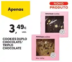 Continente Cookies duplo chocolate/ triplo chocolate promoção