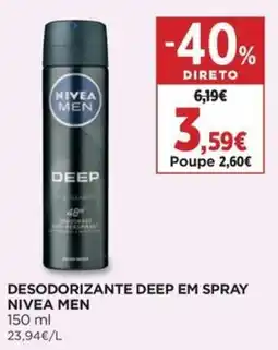 Desodorizante deep em spray nivea men