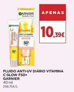 Supercor Fluido anti-uv diário vitamina c glow f50+ garnier promoção