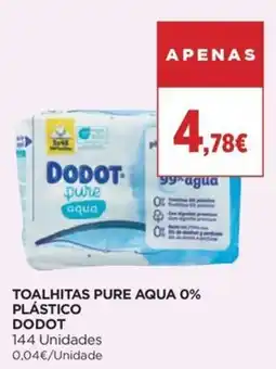 Supercor Toalhitas pure aqua 0% plástico dodot promoção