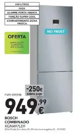 Radio Popular Bosch combinado KGN497LDF promoção