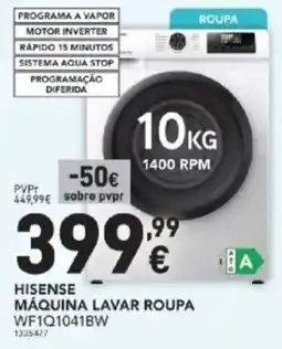 Radio Popular Hisense máquina lavar roupa WF1Q1041BW promoção